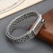 Green Six Character True Words Vine Grass Pattern Men's Weaving Personalized Twisted Hip Hop Trendy Bracelet_ipsvogv.com