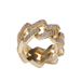 New Micro Inlaid Zircon Men's 2-row Diamond Electroplated Genuine Gold Hip-hop Cuban Ring Jewelry_ipsvogv.com