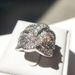 Cao Shiman's Royal Blue Zircon Set Women's Exaggerated Engagement Ring_ipsvogv.com
