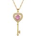 【 】 Love Key Light Luxury Charm Gorgeous Full Diamond Necklace Women's Versatile Clavicle Titanium Steel Chain_ipsvogv.com