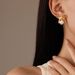 Fashionable Stainless Bow Pearl Earrings For Women, Niche And Versatile, Titanium Steel Heart Earrings, Elegant Ear_ipsvogv.com