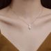 999 Geometric Line Necklace With Feminine Temperament, Niche, Light Luxury, Trendy, Colorful Silver Collarbone Chain,_ipsvogv.com