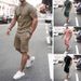 Men's short-sleeved shorts two-piece sports and leisure suit_ipsvogv.com