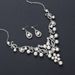 Creative Fashion Bride Necklace Earrings Pearl Alloy Wedding Jewelry Set_ipsvogv.com