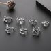 Hot Selling Halloween Skull Head Snake Shaped Mushroom Spider Octopus Animal 7-piece Ring Set_ipsvogv.com