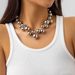 Pearl Choker Necklace Chunky Beaded Statement Collar Women's Short Punk Style Necklace Adjustable Clasp Closure_ipsvogv.com