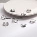 Hot Selling New Ring Fashion Cross Chain Engraved Pattern Glossy Floral Leaves 12 Piece Set_ipsvogv.com