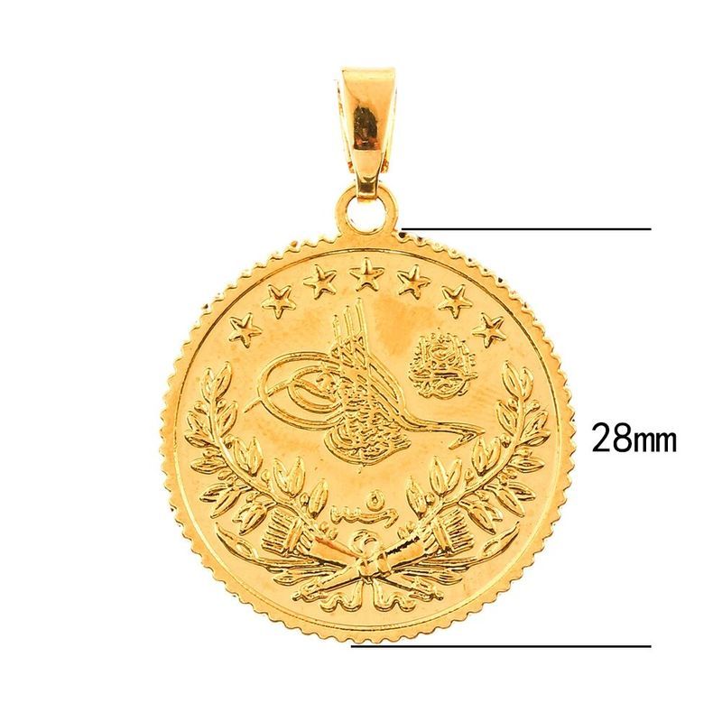 Turkish Fashion Coin Muslim Islamic Women Gold High Charm Pendant Necklace Traditional Ethnic Middle East Arab Jewelry_ipsvogv.com