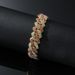 Hip hop style men and women Cuban chain bracelet Bracelet full double row diamond trendy accessory_ipsvogv.com