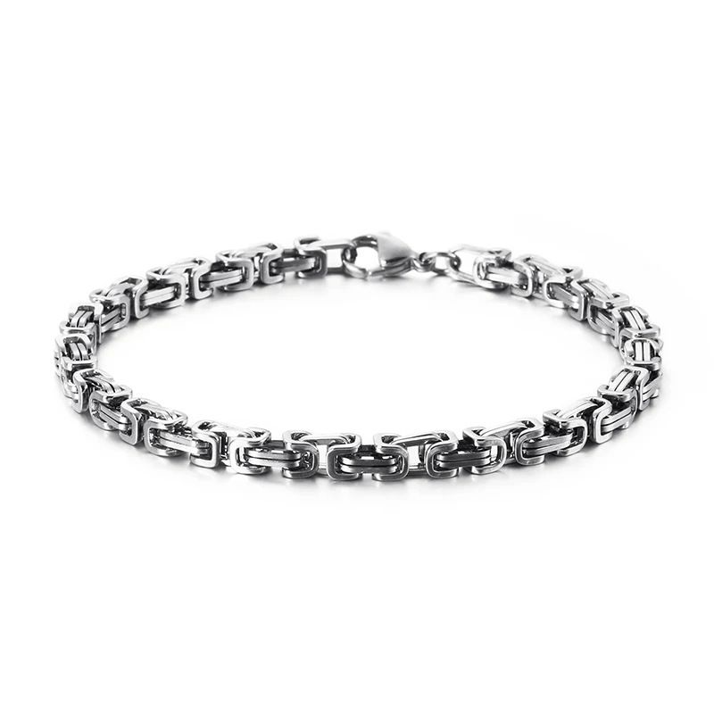 Stainless Emperor Trendy Byzantine Necklace Personality Versatile Dominant Men's Bracelet Titanium Steel Jewelry Chain_ipsvogv.com