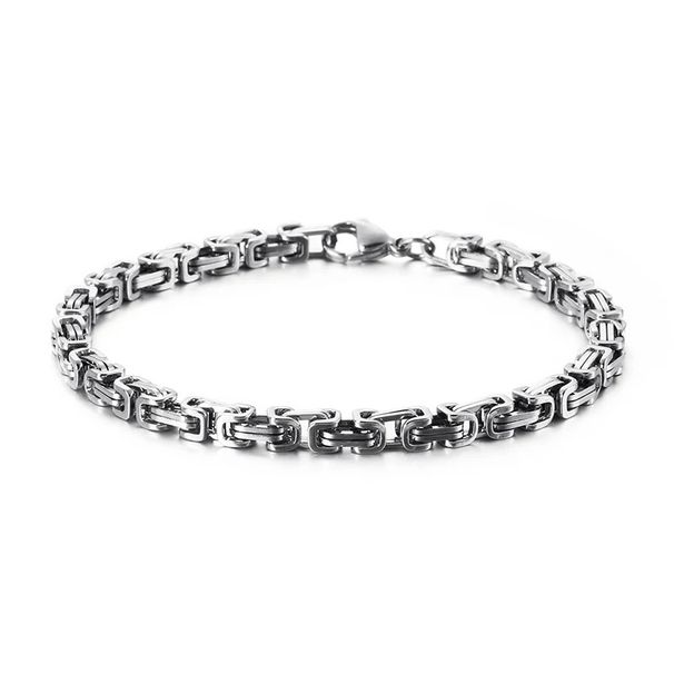 Stainless Emperor Trendy Byzantine Necklace Personality Versatile Dominant Men's Bracelet Titanium Steel Jewelry Chain_ipsvogv.com