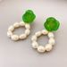 New Fashionable Freshwater Aquaculture Pearl Rose Shaped Exaggerated Atmospheric Eardrops Silver Needle Earrings_ipsvogv.com