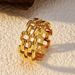 Women’s Jewelry Set Fashion Cold Style Punk Ring Simple Gold Vacuum Electroplated Titanium Cast Steel Ring_ipsvogv.com