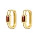 Women’s Jewelry Set Fashion Personality Colored Zircon Ear Buckles Copper Plated With Real Gold Ins Metal Style U Shaped Earrings Ear Clip Jewelry_ipsvogv.com