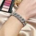 Hip Hop Bracelet Micro Pave Zircon Men's Bar Chain 14mm Diamond Cuban_ipsvogv.com