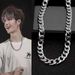Titanium Steel Does Not Fade Cuban Chain Necklace Men And Women Versatile High-end Hip-hop Ruffian Handsome Sweater Chain Trendy Couple Accessories_ipsvogv.com