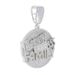 Men's Hip Hop Cuban Link Chain Set With Round Pendant & Eye Design - Iced Out Zirconia Letter Necklace For Streetwear Fashion_ipsvogv.com