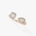 High Version MY TWIN Waterdrop Square Set With Diamond Opening Ring For Women_ipsvogv.com