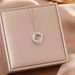 New Geometric Square Double Ring Interlocking Necklace With High-end Niche Design, Women's Neck Chain, Internet Famous_ipsvogv.com