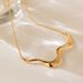 Niche design irregular coastline personality necklace real gold electroplating color retention personality temperament necklace_ipsvogv.com
