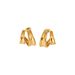 Spot Real Gold Electroplated Titanium Steel Fine Polished Double Layer Exquisite OOTD Gold And Silver Earrings_ipsvogv.com