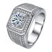 Yihua Domineering Full Diamond Starry Zircon Trend Versatile 2-carat Moissanite Big Men's Ring_ipsvogv.com