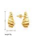 Women’s Jewelry Set Fashion Hot Selling Threaded Hollow Water Drop Earrings Copper Plated Real Gold Gold Niche Personality Earrings Jewelry_ipsvogv.com