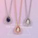 Unisex fashion hollow teardrop shaped zircon pendant necklace female real gold plated jewelry_ipsvogv.com