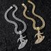 Hip-Hop Kid Ski High-Quality Fashion Square Diamond Alloy Cuban Chain Necklace Pendant_ipsvogv.com