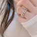 Korean Niche Design, Diamond Studded Cuban Open Ins Cool Wind, Internet Celebrity, Index Finger Ring, Couple_ipsvogv.com