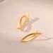 Geometric irregular lines cross design light year minimalist ear buckle K real gold plated earrings_ipsvogv.com