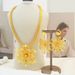 Gilded Wedding Gift Bridal Necklace Earrings Pendant Dubai Luxury Jewelry Set_ipsvogv.com