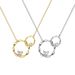 Mobius Double Ring Copper Necklace Pendant Ins Style Simple Advanced Clavicle Chain_ipsvogv.com