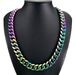 Iridescent Freemasonry Masonic Mason Man's 15mm Width Stainless Steel Solid Chain Necklace Long 24~38 Inch_ipsvogv.com