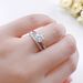 Unisex popular jewelry Korean simple engagement women's ring set Zircon micro inlaid real gold plated ring_ipsvogv.com