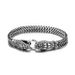 Minimalist Titanium Electroplated Zodiac Stainless Steel Hip Hop Double Snake Head Men's Bracelet_ipsvogv.com