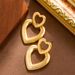 Fahionable Hollowed Out Bruhed Double Heart Pendant For Women With A High-end Feel, Light Luxury Ilver Needle_ipsvogv.com