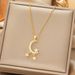 Korean Version Of Ins Style Titanium Steel Necklace, Female Niche Design, Zircon Moon Star Tassel, Internet Famous_ipsvogv.com