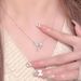 S Pure Silver Moon Messenger Necklace, Female Ins, Niche Design, Temperament, Light Luxury, Cat Eye Stone, Bow,_ipsvogv.com