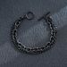 Hip Hop Trend Cuban Titanium Twist Chain Lobster Clasp Black NK Men's Stainless Steel Bracelet_ipsvogv.com
