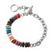 Fashion Colorful Volcanic Stone Titanium Steel Bracelet Men's Trendy Hip Hop High End Couple Jewelry_ipsvogv.com