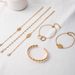 Personalized Gold Shell Circle Round Plate With Six Piece Set Bracelet_ipsvogv.com