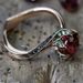 Sanjie's New Gold Inlaid Red Zircon Ring, Creative Rose Shaped Women's Ring_ipsvogv.com