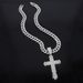 Unisex Cross Diamond Alloy Pendant Men's Personality Trend Hip Hop Cuban Chain_ipsvogv.com
