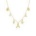 Women's Jewelry Stainless Steel 26 Letters Natural Pearl Shell Necklace Beach Ocean Style Clavicle Chain_ipsvogv.com