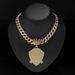 Fashion Trend New Product Water Diamond Crown Shield Pendant Hip Hop Royal Noble Jewelry Necklace_ipsvogv.com