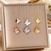 Korean Fashion Double-layer Butterfly Titanium Steel Necklace With Sweet Temperament, Simple Collarbone Chain, Short_ipsvogv.com