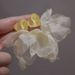 Women’s Jewelry Set Fashion First Love Super FairyLight Yellow Flower Mesh Gauze Flower Exaggerated Niche Design Seaside Earrings_ipsvogv.com