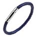 Men's Jewelry Fashion Simple Stainless Steel Buckle Bracelet Cowhide Braided Wave Checkered Personality Bracelet_ipsvogv.com