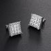 Unisex popular square full diamond thread earrings trendy men's personality all match earrings hip hop earrings hot sale_ipsvogv.com